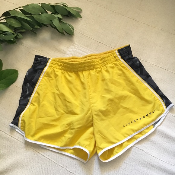 nike yellow running shorts